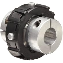 Huco Universal-Lateral Coupling with Aluminum Alloy Hubs, Aluminum Alloy Integral Leaf Clamp, Acetal Torque Ring, Inch