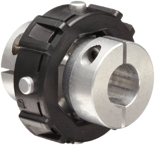 Huco 206.34.3131, Universal-Lateral Coupling With Integral Leaf Clamp, Aluminum Hubs With Acetal Torque Ring, Diameter 1.34, Length 1.21, Bores: 3/8x3/8