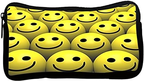 Rikki Knight Smiley Face Balls Design Neoprene Pencil Case (pc935)