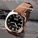 CURREN Men Nubuck Leather Outdoor Date Sport Quartz Wrist Watch Brown