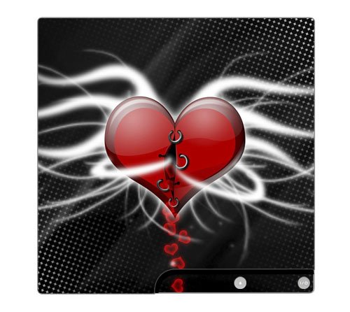 Devil Heart Decorative Protector Skin Decal Sticker for PlayStation 3 PS3 SLIM Console