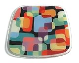 Peggy Karr 12-Inch Glass Traffic Multi Square Plate