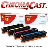 4 Pack Non-OEM Toner Cartridges for HP Color LaserJet CP1215 CP1515n CP1518ni CM1312nfi CM1312 MFP CB540A CB541A CB542A CB543A ~ Compatible