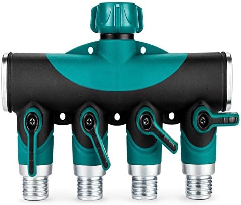 Y&amp;T 4 Way Hose Splitter Connector, Hose Manifold, 4-Way Garden Splitter Hose Parts Watering Equipment Valve Splitter Adapter.