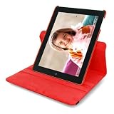 Manna - iPad3 Custodia protettiva e sostegno in Ecopelle Premium con 360 gradi di rotazione ultra-slim ROSSOdi Manna
