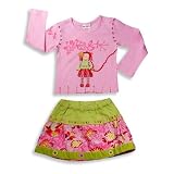 Mish Mish - Infant Girls Long Sleeve Skirt Set, Pink, Green