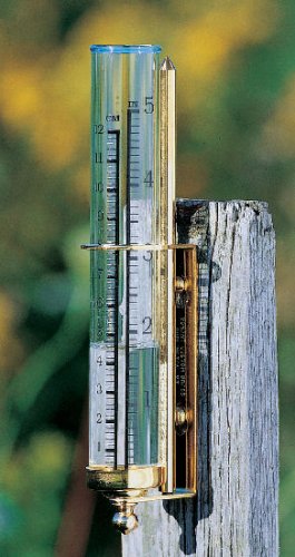 Brass Post Mounted Rain Gauge