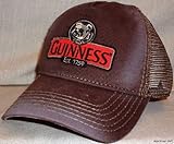 GUINNESS Bull Dog Logo Adult Size Brown Mesh Cap HAT