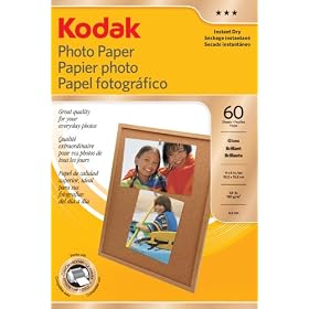 Kodak Photo Paper, Glossy Photo Paper, 100 x 150 mm, 180 g/m2, 60 Sheets