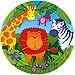 Amscan Colorful Jungle Animals Round Dessert Plates, 7