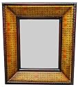 Asian Furniture & D&eacute;cor - 31" Rustic Ming Calligraphy Symbols Decorative Oriental Wall Mirror