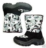 Black & Grey Camo Snow Boots Childs UK 11-12 TUC2