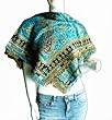 SPARKLING Square Jacquard Pashmina Paisley Shawl (SQ)