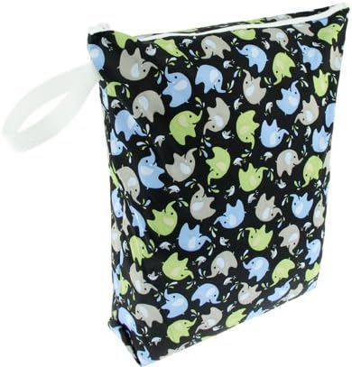 Blueberry Diaper Wet Bag, Elephants