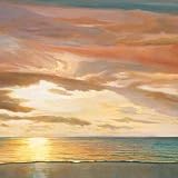 Quiet Horizon II - Artist: Werner - Art Print on Canvas - Image Size: 27.50 by 27.50 inches Art Print on Canvas