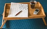 Lipper International Bamboo Bed Tray with Folding Legs, Brown