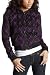 Ashley Junior's Argyle Cord Jacket With Sherpa Lining,Black/Purple,Medium