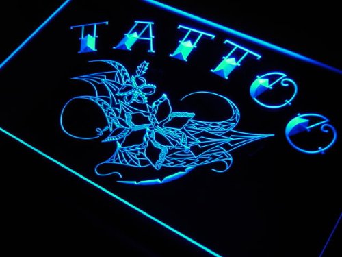 ADV PRO m032-b Tattoo Flowers Neon Light Sign Enseigne Lumineuse