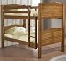 Twin Size Bunk Bed - Pecan Finish (Pecan) (67.38H x 81.5W x 45.13D)