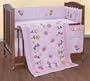 Flutterbies 4 Pc Quilted Crib Set with Bonus Hanging Organizer
