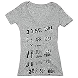 "Library Stamp" Women's V-neck T-shirt (Medium)
