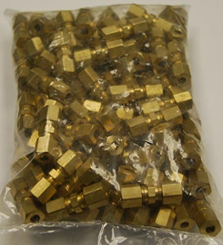 Brass Fitting: Compression Union 3/16" Tube OD Qty 25