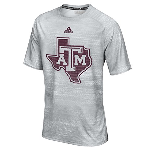 Texas A&M Aggies Adidas 2016 Sideline Climalite S/S Training Shirt - Gray