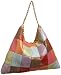 SR SQUARED by Sondra Roberts Patchwork Linen Hobo