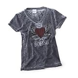 Heart & Wings Burnout V-Neck T-Shirt - Women