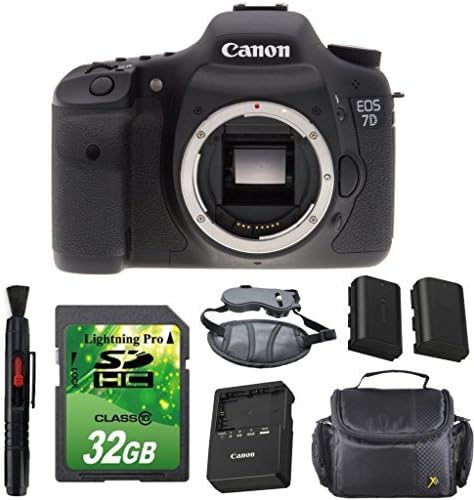 Commander Deluxe Value Bundle Kit For 7D Digital SLR Camera (Body Only) + Commander 32GB Highspeed Memory Card + Commander Lens Pen + Extra Battery + Commander Hand Grip Strap + Deluxe Camera Case
