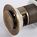 Antique Brass Bathroom Faucet Pop Up Vessel Basin Sink Drain Stopper with Overflow