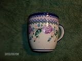 Polish Pottery 17 Ounce Large Mug Lav Rose Unikat Signature