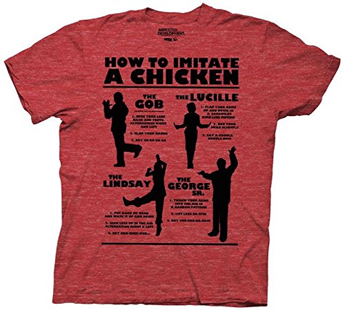 Arrested Development How To Imitate A Chicken Adult Heather Red T-Shirt