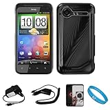 Black Metallic Cosmo Wave Design Protective Crystal Snap-On Case Cover for  ....