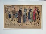 1929-30 FRENCH FASHION NEWSPAPER HAND COLOURED RAINWEAR