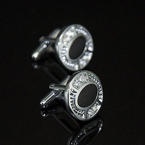 Jewelryfinds Crystal Cufflinks Cuff Retro Nail Enamel Handsome Man Series