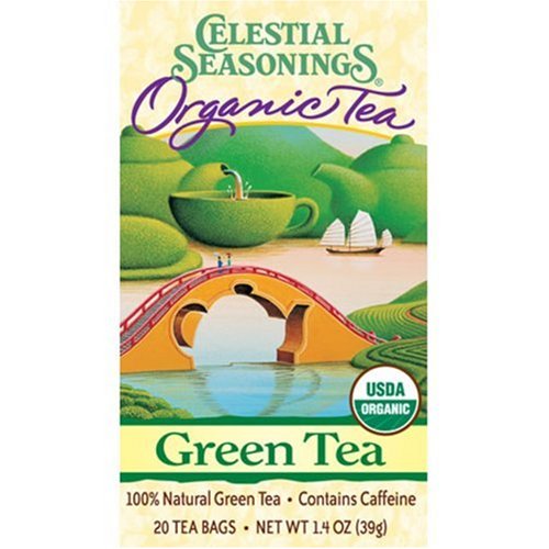 Celestial Seasonings Organic Green Tea, Tea Bags, 20-Count 1.4-Ounce (Pack of 6) by Celestial Seasonings