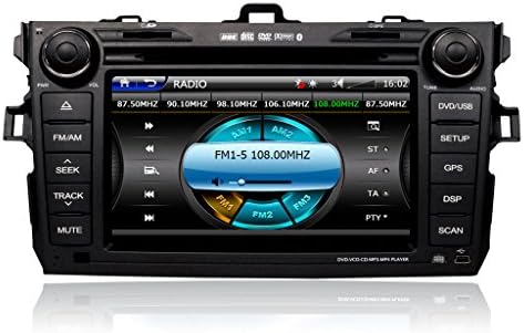 Caska 7 Inch In-dash Bluetooth Car DVD Player with Sygic GPS Navigation Unit for Toyota Corolla 2005, 2006, 2008, 2009, 2010, 2011, 2012