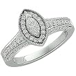 14K White Gold Diamond Ring - 0.75 Ct.