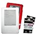 Clear + Red Color (2 Packs) Amazon Kindle 2 E-Book Reader Silicone Rubber Skin Case + 2 Packs FREE Kindle2 Anti Scratch LCD Screen Protectors