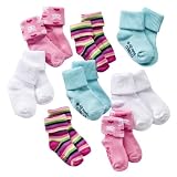 Newborn Infant Toddler Girls' Circo® Multi-Color 8 Pack Gripper Socks 0-6M