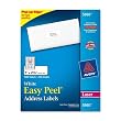 Laser Labels, Mailing, 1"x2-5/8", 7500/BX, White