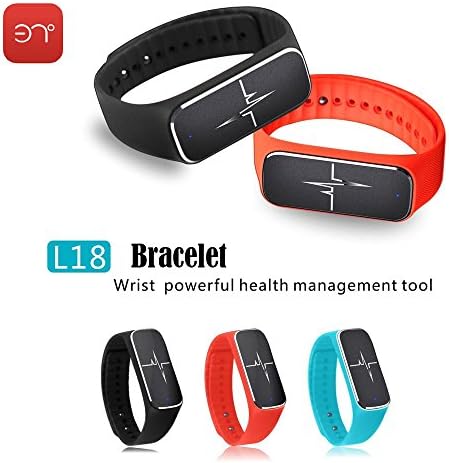 iTontek®37 Degree Smart Watch Bluetooth Smart Bracelet Wristband w/ Fitness Tracker/Heart Rate/Blood Pressure/Emotional Status/Fatigue Level for Android Smartphone and IOS Iphone (Red)