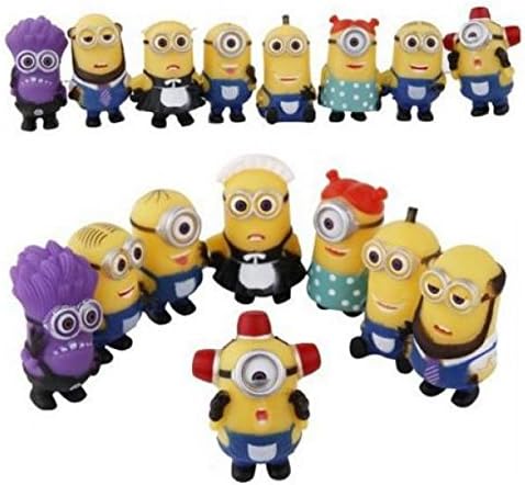 16pcs/lot Hot 4-6cm Mini Despicable ME Yellow Minion Toys Kids Cute Dolls kids PVC Movie Figures Minions Doll Puppets Model Gift poup?e des enfants