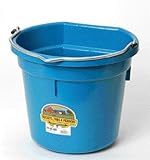 Little Giant Flat-Back Dura-Flex Plastic Bucket, 20-Quart, Teal