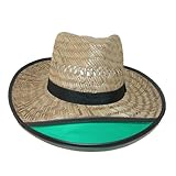 UPC 016698531276 product image for Dorfman Pacific Unisex Straw Visor Outback Hat with Green Sunshade, Natural with | upcitemdb.com