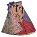 Reversible 3/4 silk sari wrap skirt by Jedzebel DN20