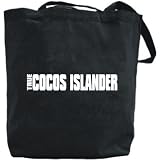 Canvas Tote Bag Black " True Cocos Islander " Cocos Islands Country