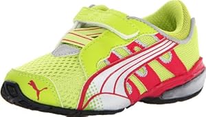 PUMA Voltaic 3 V Kids Running Shoe (Toddler/Little Kid/Big Kid),Lime Punch/Virtual Pink,13 M US Little Kid
