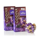 Godiva Gems Dark Chocolate Truffles - Two 4oz Bags